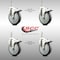 Service Caster 5 Inch 316SS Thermoplastic Rubber Swivel 12mm Stem Caster Set Lock Brake SCC SCC-SS316TSTTL20S514-TPRB-M1215-4 - alternate 3